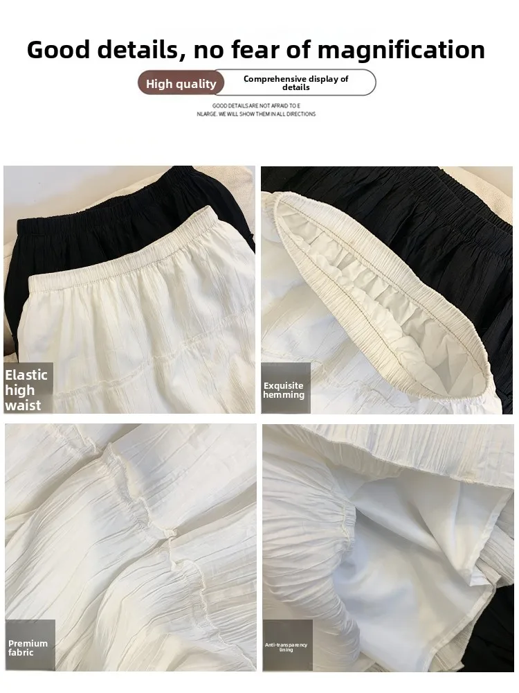 Witte A-lijn Ballet Sle Puffy f Rok Hoge Taille plus Size Dames Nieuw Model Afslankende Midi Lengte Taartrok