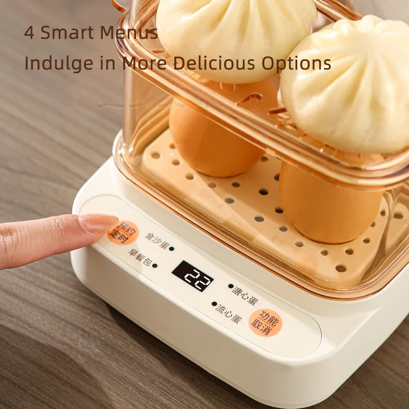 جهاز طهي البيض بالبخار الكهربائي، جهاز طهي البيض الذكي للحماية من الغليان الجاف، غلاية البيض، جهاز بخار كهربائي متعدد الوظائف، قابل للفصل، سهل التنظيف