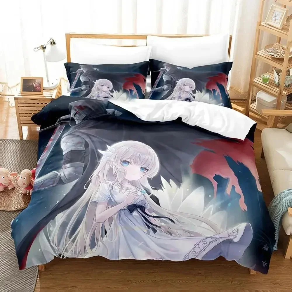 Ender Lilies Quietus of the Knights Set Boys Girls Twin Queen Size Duvet Cover Pillowcase Bed Kids Adult Home Textileextile