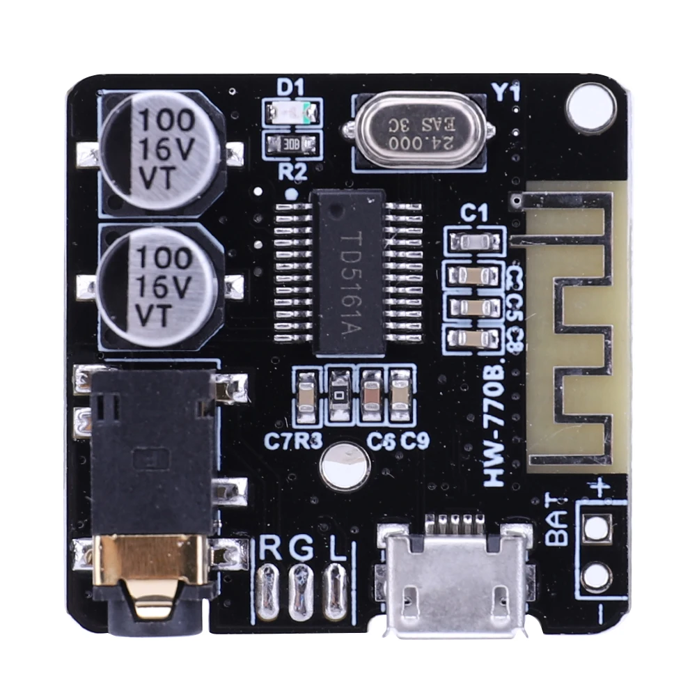 Bluetooth-compatible 5.0 Audio Receiver Board WAV+APE+FLAC+MP3 Stereo Music Module 3.7-5V Car Speaker Amplifier Modification