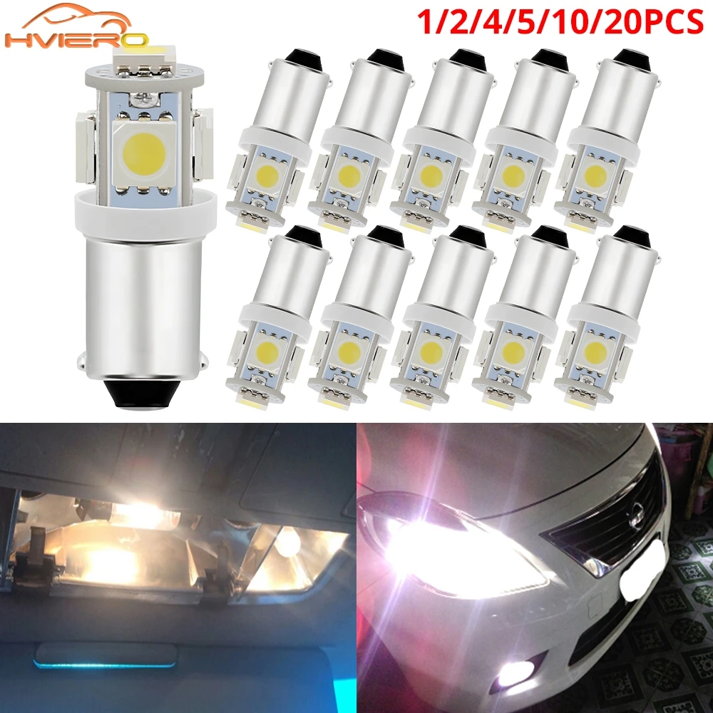 1/2/4/5/10Pcs BA9S 5SMD 5050 Car Side Marker Lamp White Red Auto Led Bulb Brake Turn Signal Wedge Dome Reading Lights Waterproof