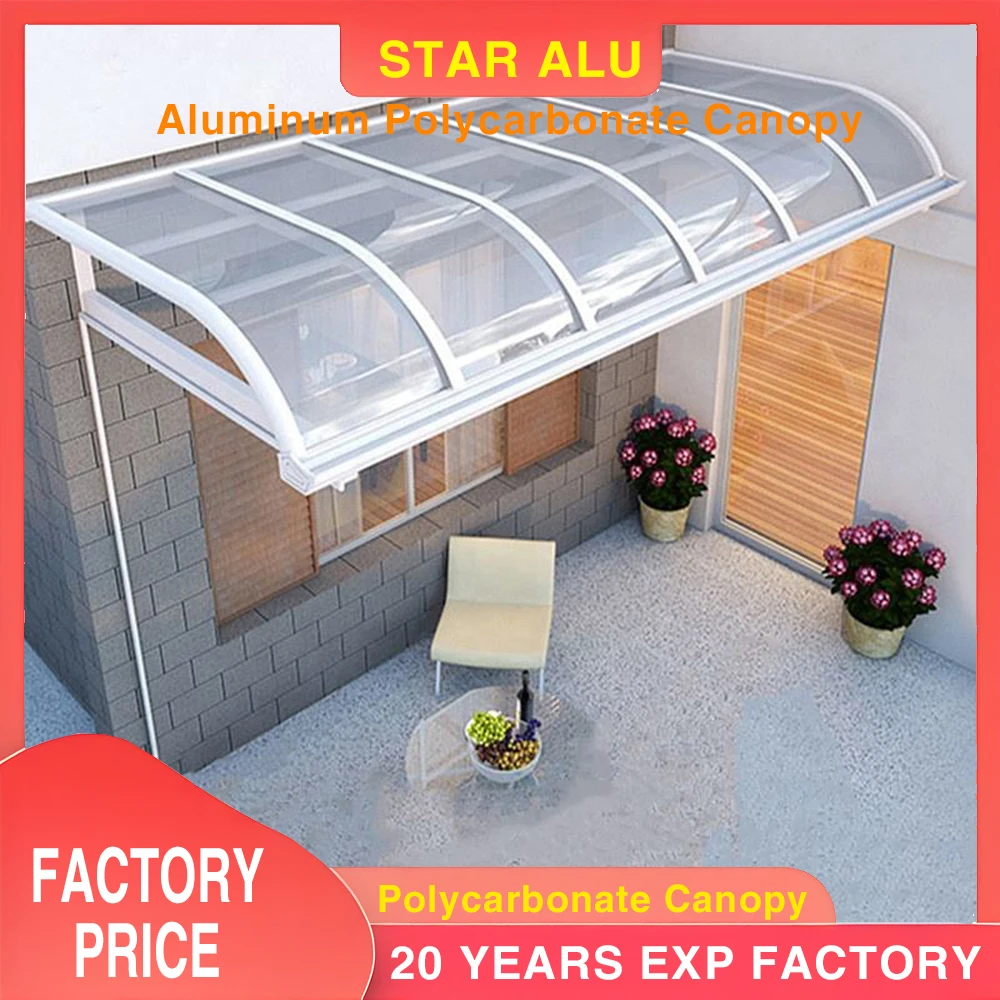 

Durable Powder-Coated Aluminum Carport – Outdoor Metal Canopy Parking Shed with Polycarbonate Arched Roof Design