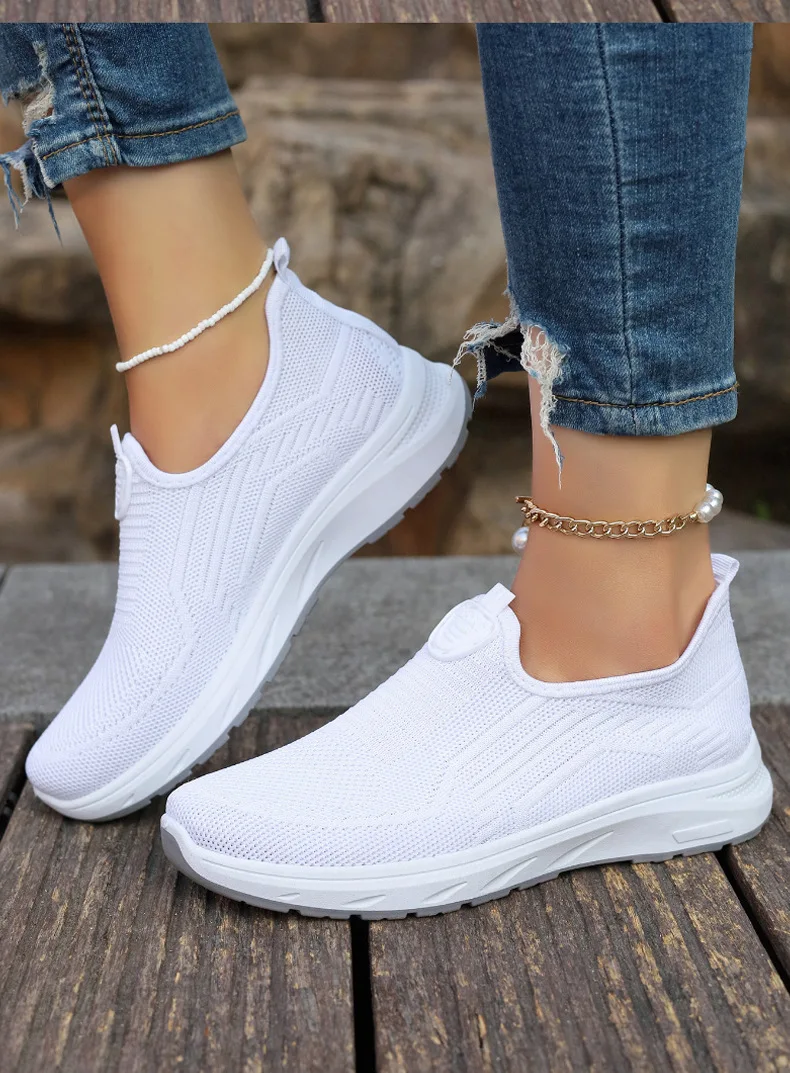 

Slip On Breathable Sports Shoes Designer Barefoot Ballet Flats Women's Sneaker Loafers Tennis Femimino Ladies