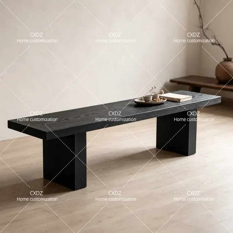 Solid Wood Designer Dining  Living Room Shoe Change  Bench Bed and Breakfast Hotel Entrance Bench