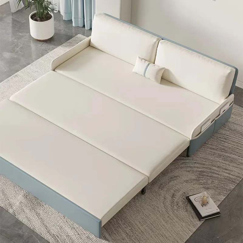 #New Foldable Sofa Bed Dual-Purpose  Extendable   Small Family Living Room Without Armrest Pull-out Two-in-One Double Bed