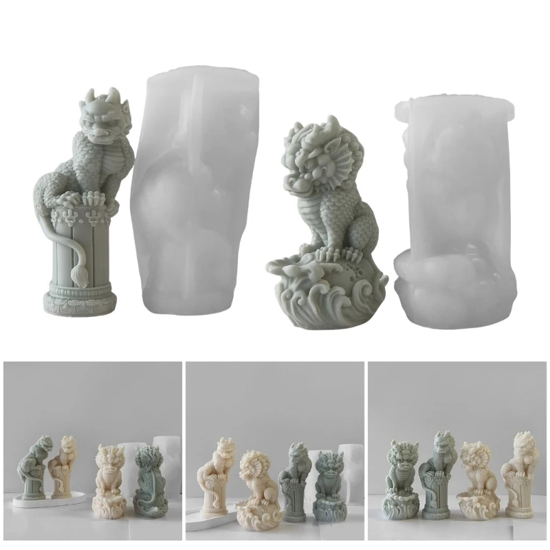 Animal Molds Silicone Resin Crafting Moulds Soap Molds Lion Moulds Hand-Making Supplies for Candle