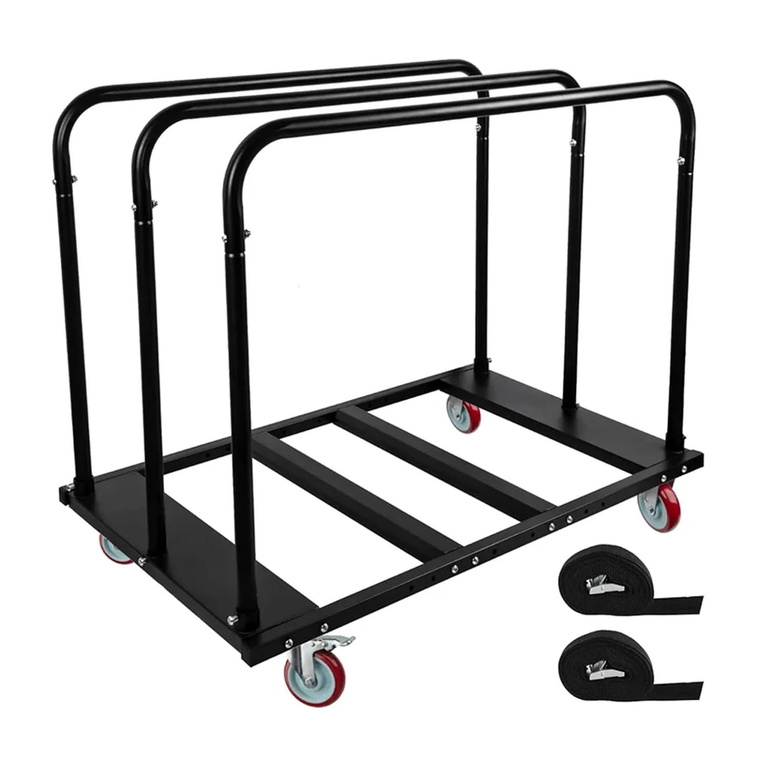 

Folding Panel Cart Dolly,Steel Drywall & Table Truck with Adjustable Racks & Tie-Down Straps,1800 lb Capacity,for Movin, Events