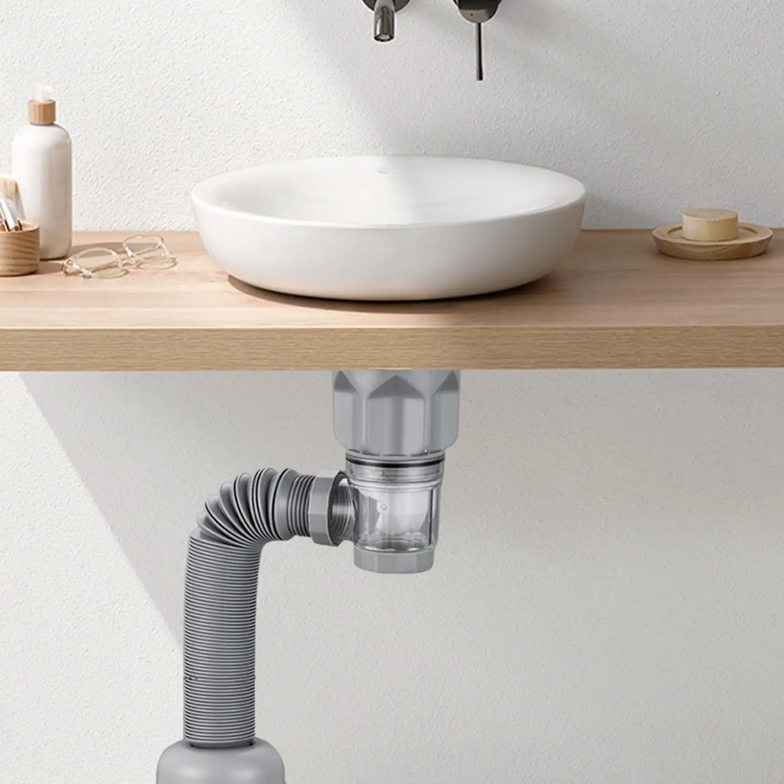Retractable Anti-Odor Drain Pipe Flip-Top Kitchen Sink Filter telescopic Downspout Bathroom durable proof Clogging Drainage Pipe