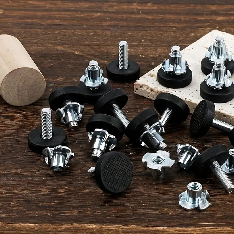

20 pcs Furniture Leveling Legs | Tool-Free Install, T-Nut, Floor Protection | For: Home