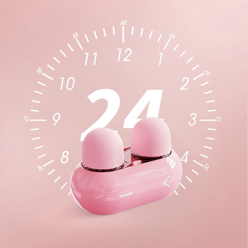 Cute Rabbit Contact Lens Cleaner Ultrasonic Cleaner Automatic Contact Lenses Cleaning Tools Portable Contact Lens Washing Case