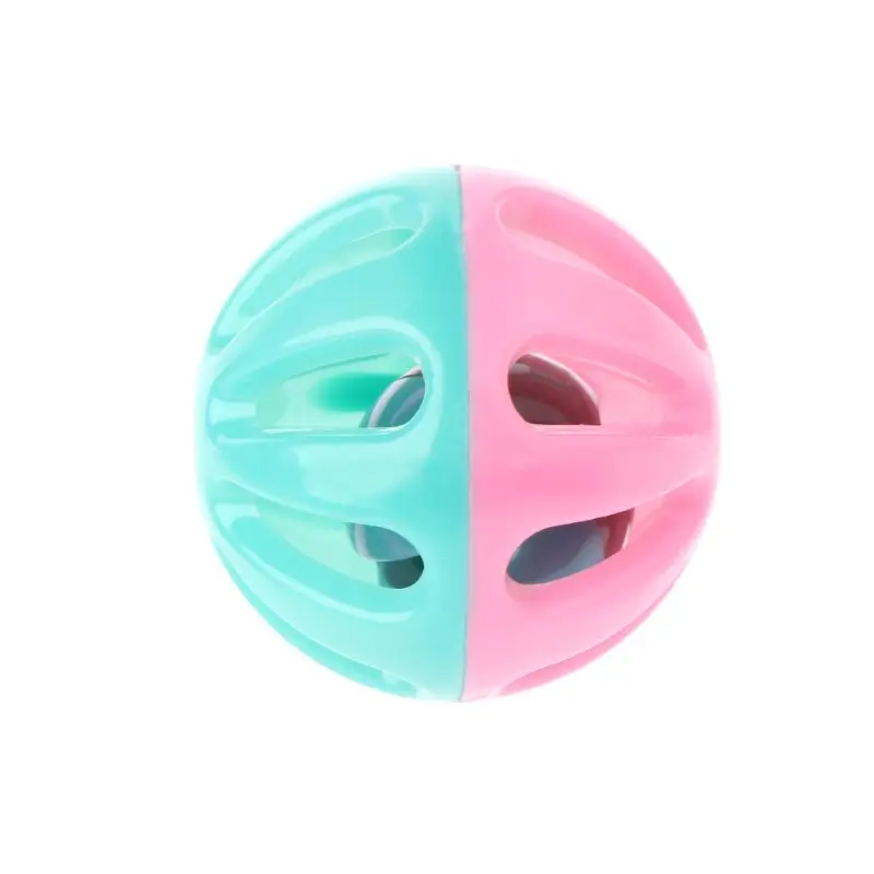 10PCS Colorful Hollow Balls Built-in Bells for Cat Dog Interactive Balls Fun Training Chasing Pet Balls Toy for Pet