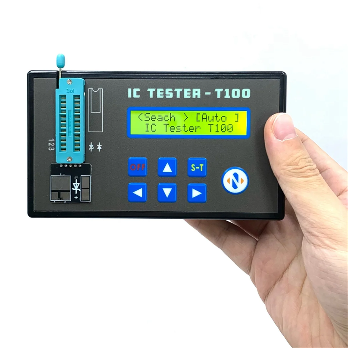 

AA98 Handheld Rechargeable LED Integrated Circuit Tester Transistor Diode Triode Tester Digital Transistor IC Chips Detector