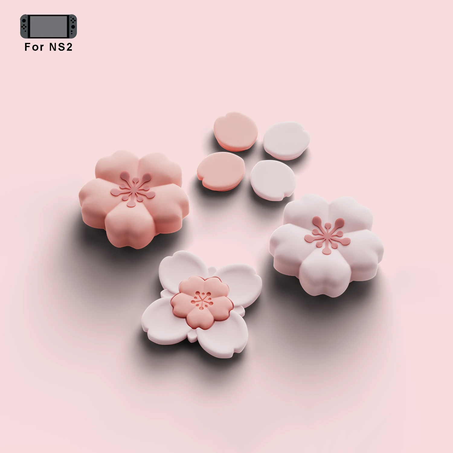 مجموعة أغطية أزرار GeekShare Cross D-Pad متوافقة مع Switch 2، أغطية غطاء ملصق لأزرار المفاتيح ABXY لـ NS2