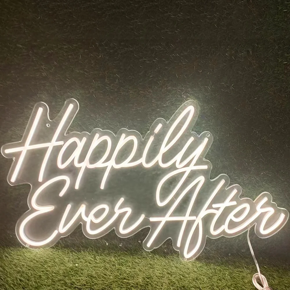 

2023 hot sale happily ever after neon sign for event