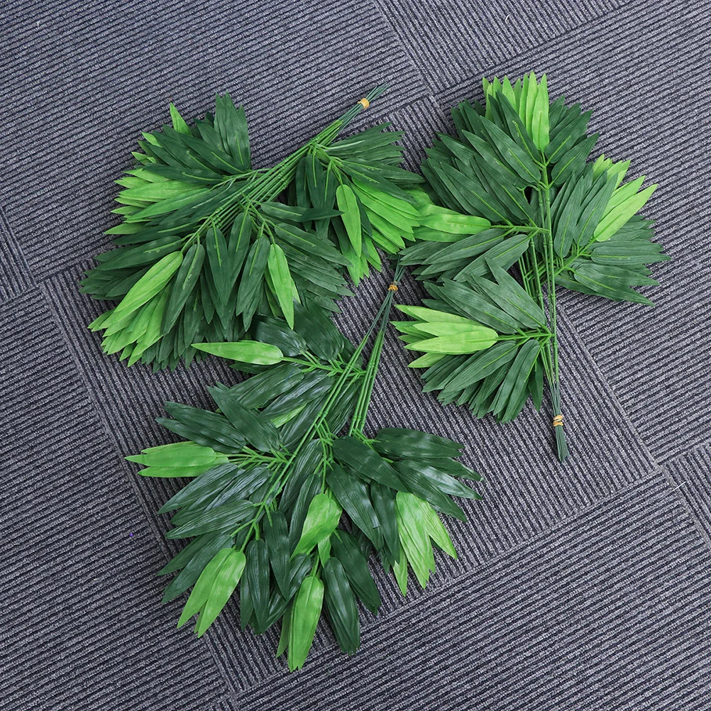 

100 Pcs Bamboo Leaves Decorative for Crafts Indoor Plant Fake Jungle Vines Palm Tree Artifical