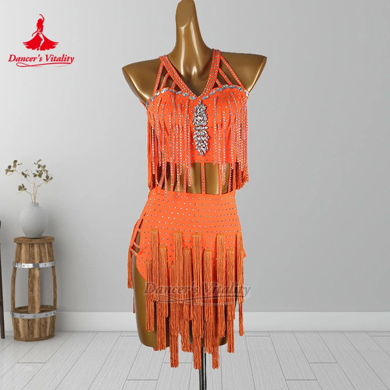 

Dancer's Vitality, модный стиль для взрослых и детей, чача-самба, AB, платья с кисточками и камнями, женская одежда для латинских танцев, элитная одежда на заказ