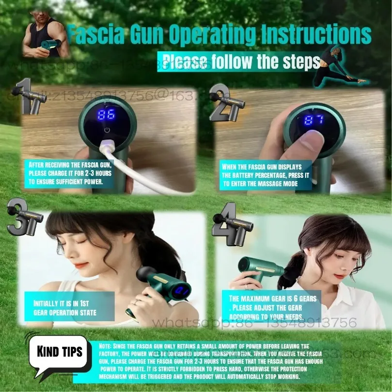 New Mini Fitness Men's and Women's Professional Grade Silent Multifunctional Massager Modified Head Spot