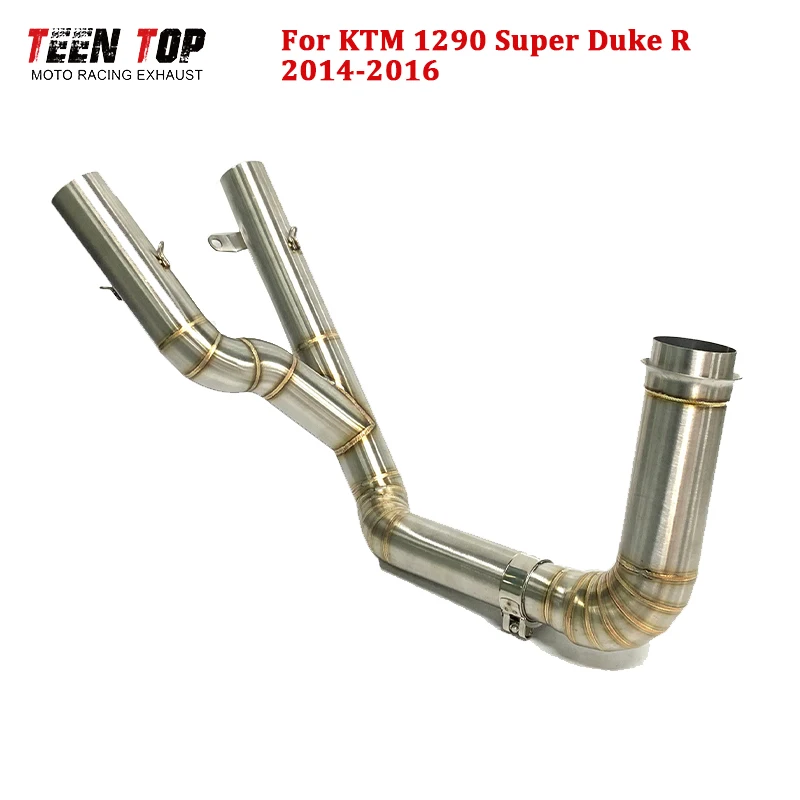 For KTM 1290 Super Duke R Exhaust Pipe 60mm Understeat Mid Link Decat Pipe Exhaust Catalyst Mid Connect Tube 1290 Escape Moto