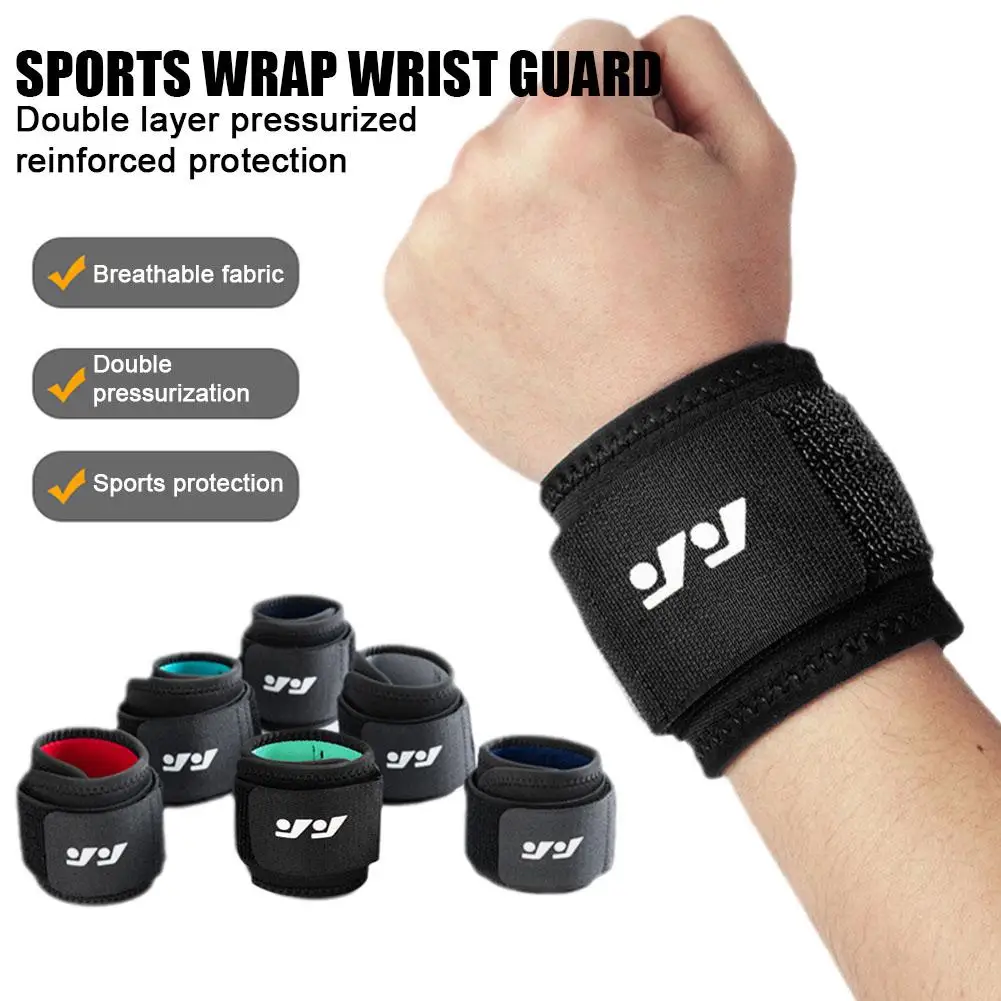 Adjustable Sport Wristband Wrist Brace Injury Wrap Wrist Guard Protector Compression Gym Bandage Fitness Sports Strap Suppo X2W1