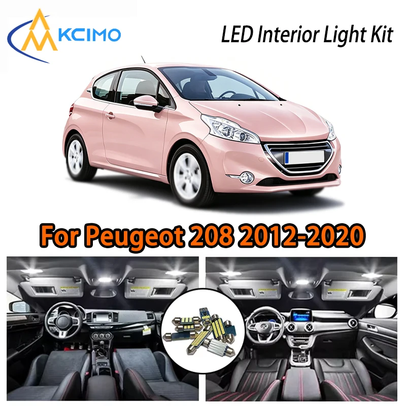 

Two Colors Choice LED Interior Lights For Peugeot 208 2012-2020, Super Bright Car Atmosphere Lamp