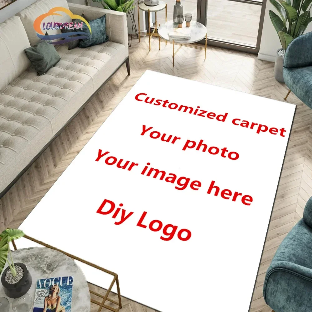 Personalized Customize Photo Logo Brand Image Carpet for Living Room Bedroom Rugs Kitchen Kids Un-slip Floor Mats Birthday gift