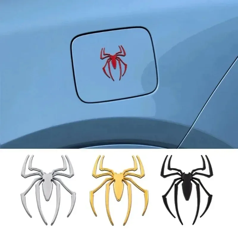 3D metal car stickers, spider car logo, chrome badge, car badge decal, car shape decoration, car exterior accessories