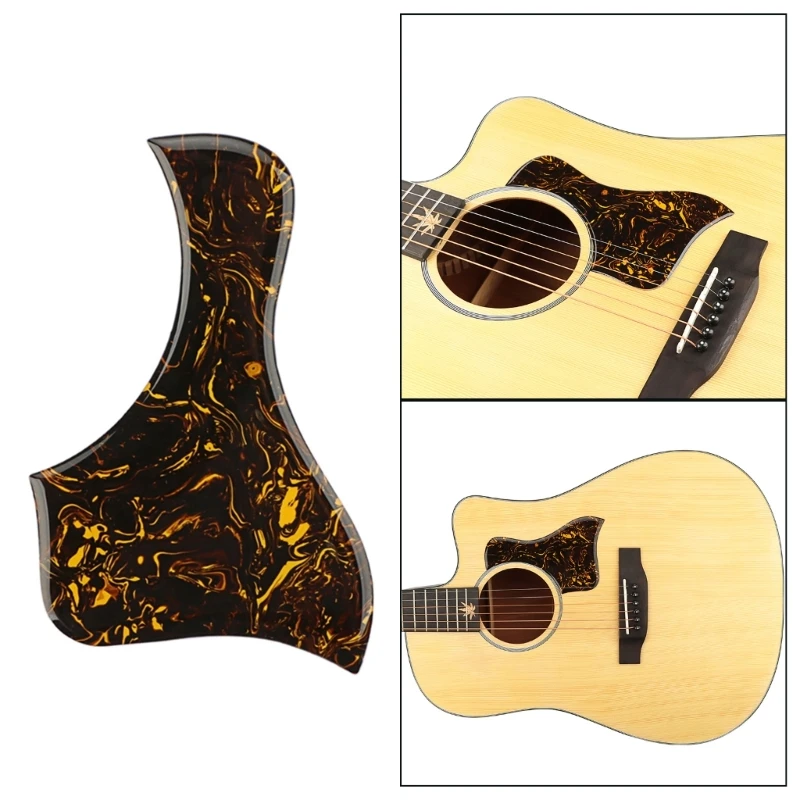 Yellow Pastes Pattern Anti-Scratch Guard Plate Replacement Acoustic Guitar Scratch Plate PVC Guitar Self Pickguard