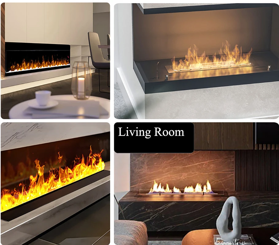 Electric Fireplace Decorative Living Room Indoor Fireplace Humidifier Simulation Stoves Touchable 3D Flame Steam Fireplace