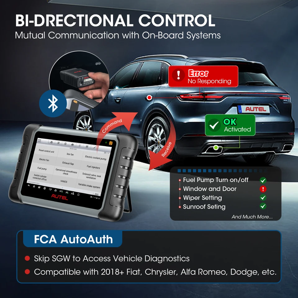 Autel-カー診断ツール,車両スキャナー,maxipro MP808S-TS,OBD2,pk