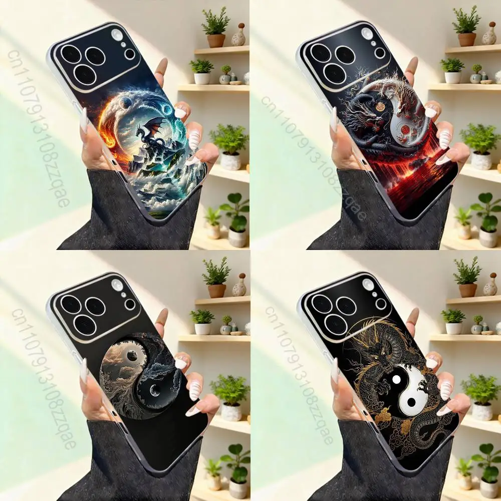 

Japanese Art Dragon Yin Yang For iPhone 11,12,13,14,15,16,17,Pro,Max,Plus,Mini,SE4,E Phone Case With Magsafe Wireless