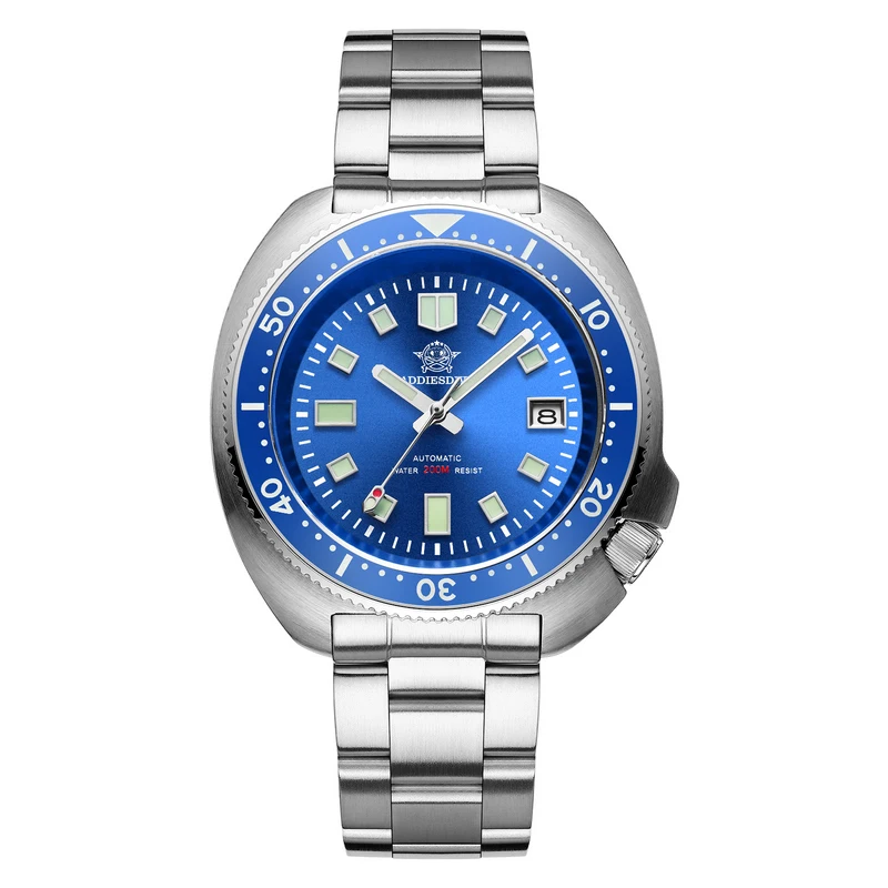 ADDIESDIVE Men's Automatic Watch Sapphire Glass Super Luminous 200m Waterproof Dive Wristwatch Ceramic Bezel Men Analog Watches