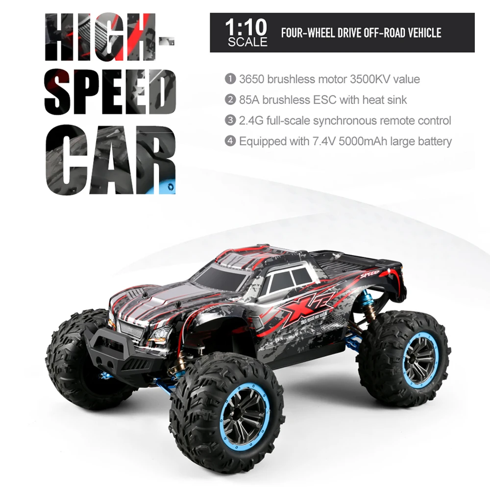 Remote Control Car F22A 1/10 4WD 70KM/H 2.4GHz Upgrade Alloy Swing Arm Off-Road High Speed Vehicle Toys for Adult Kids Gifts