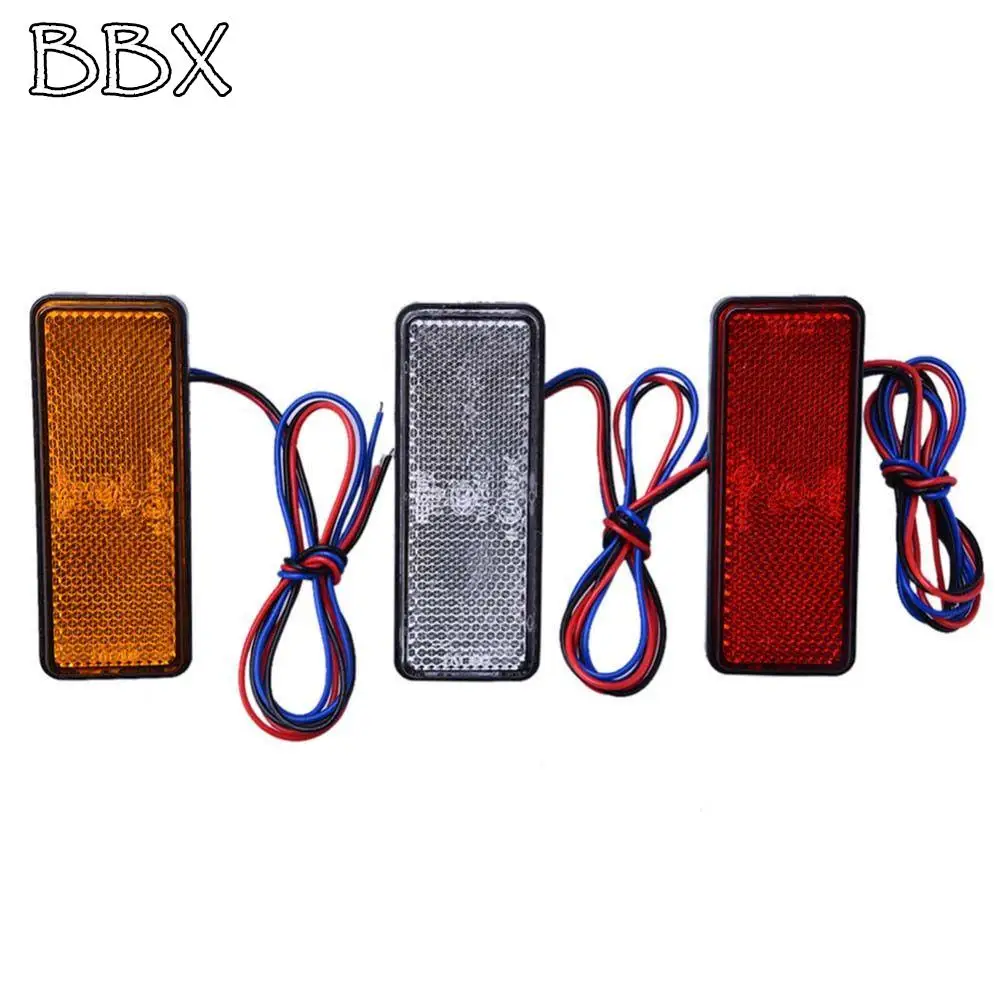 

24 LED Rectangle Motorbike Tail Light LED Reflector Brake Lights Turn Signal Lamp Cars Motorcycle Universal Accessories