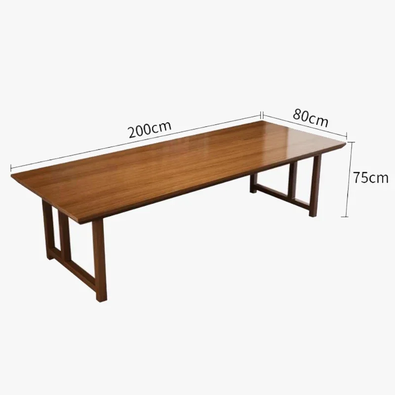 Solid Wood Large Board Learning Dining Table Reading Room Living Room Writing Desk Simple Study Work Desk Custom Size 120-240cm