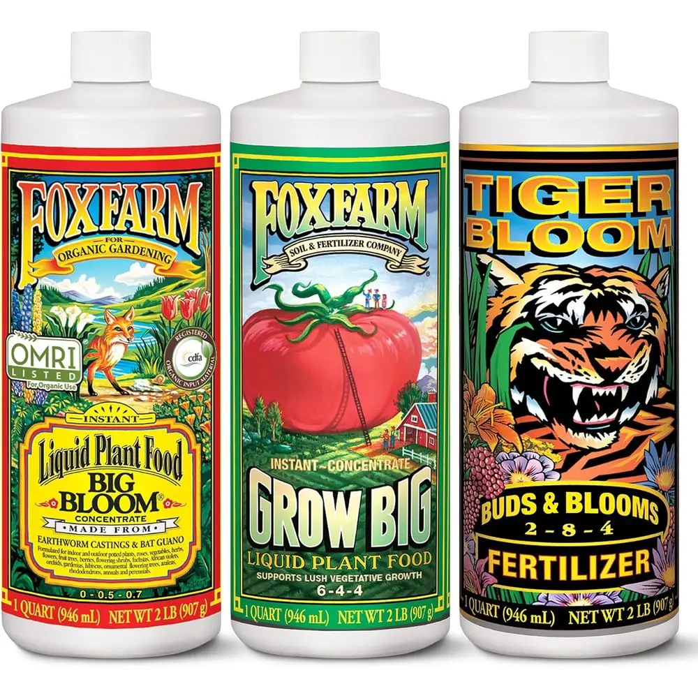 

Усовершенствованное жидкое удобрение для растений Trio - способствует активному росту, цветению и урожайности - полный комплект из 3-х флаконов по 1 литру