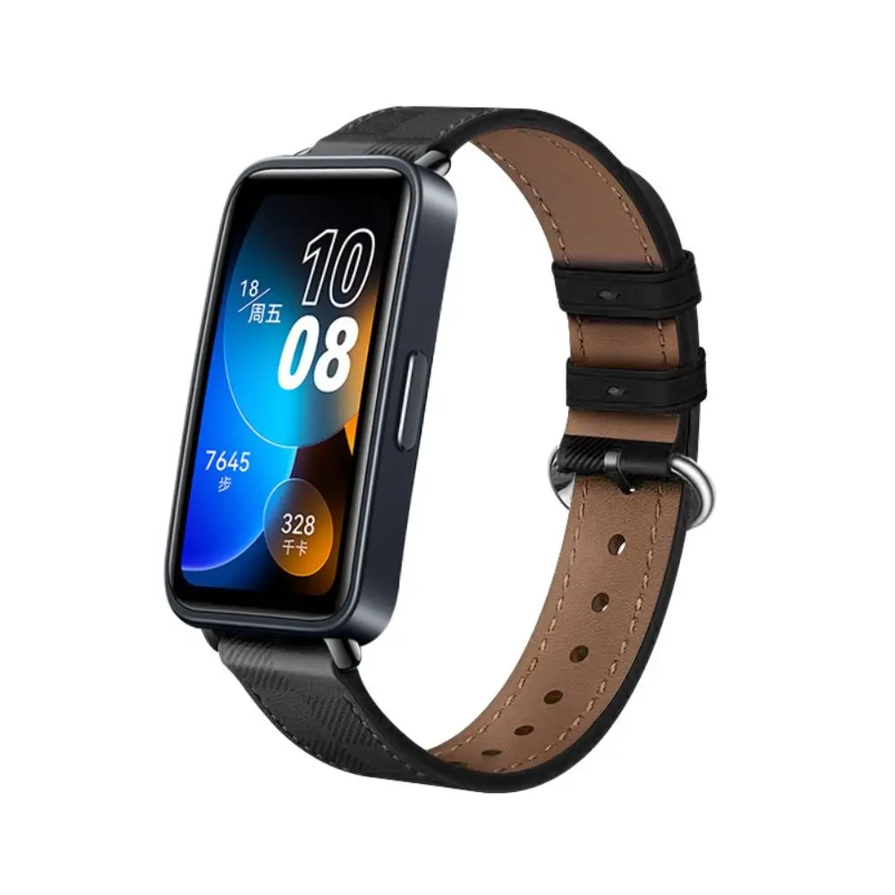 Новый кожаный ремешок для часов из искусственной кожи, аксессуары для браслетов, ремешок для часов с пряжкой, мягкий браслет для умных часов Huawei Band 8,