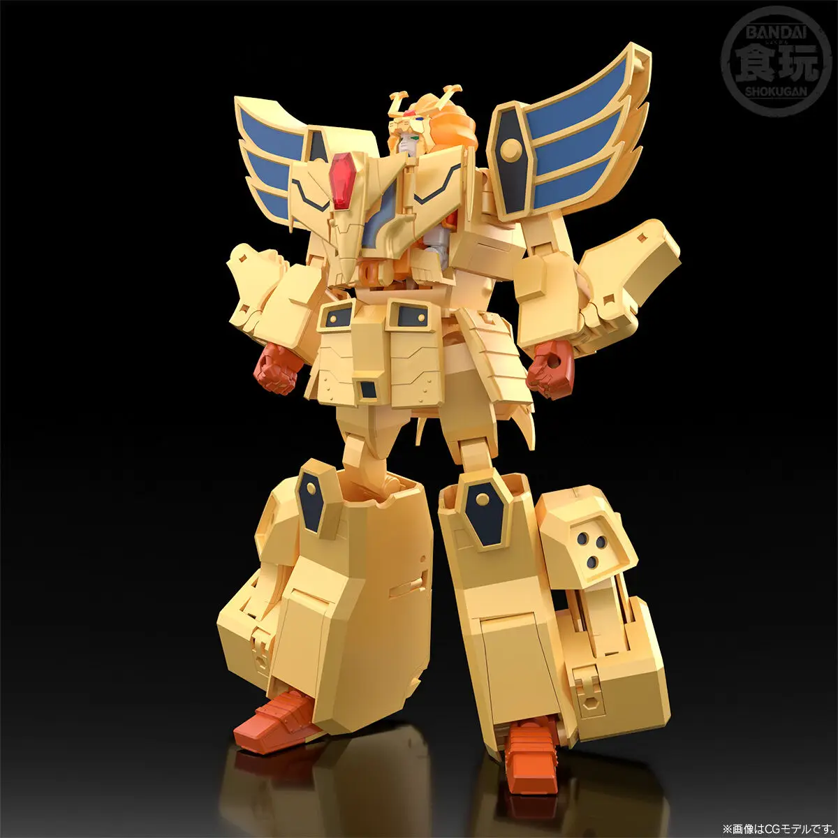 

Original Bandai Shokugan Smp Golden Brave Leon Caesar Beast King Combination Collectible Anime Action Figure Assembly Model Kit
