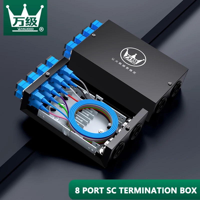 8Port Fiber SC/LC/FC/ST Optic Termination Box Fiber Optic Patch Panel Wall mounted fiber optic terminal box