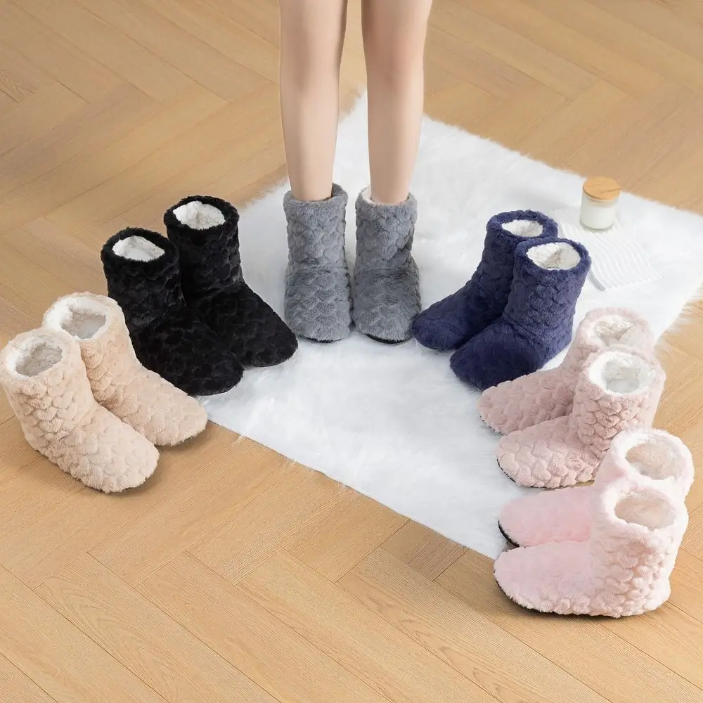 Hosiery Heart Fluffy Slipper Socks Women Soft Sole Fleece Floor Socks Winter Foot Warmer Indoor Shoes Men Women