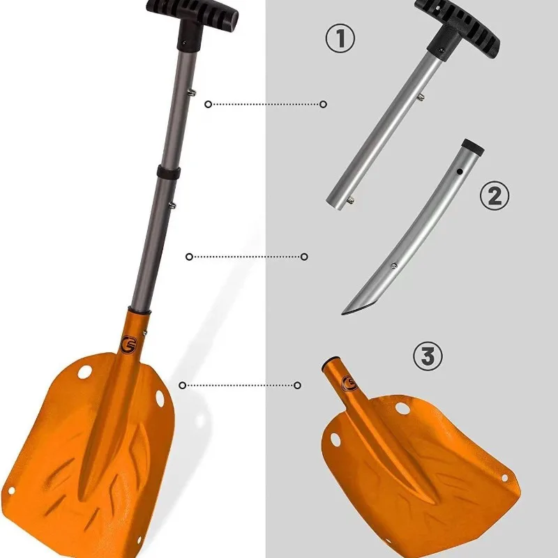 Snow Detection Rod Aluminum Alloy Snow Shovel Search and Rescue Tool Snow Depth Measurement Equipment