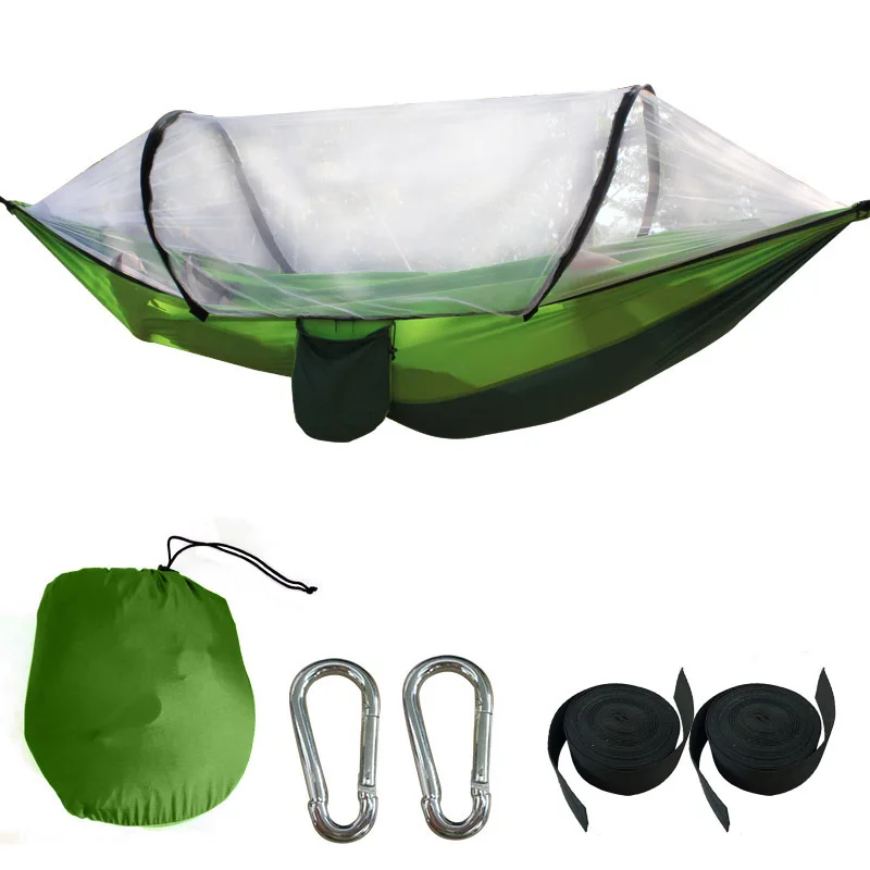 Portable Outdoor Camping Tent Hammock with Mosquito Net 2 Person Canopy Parachute Hanging Bed Hunting 210T Nylon Sleeping Swing