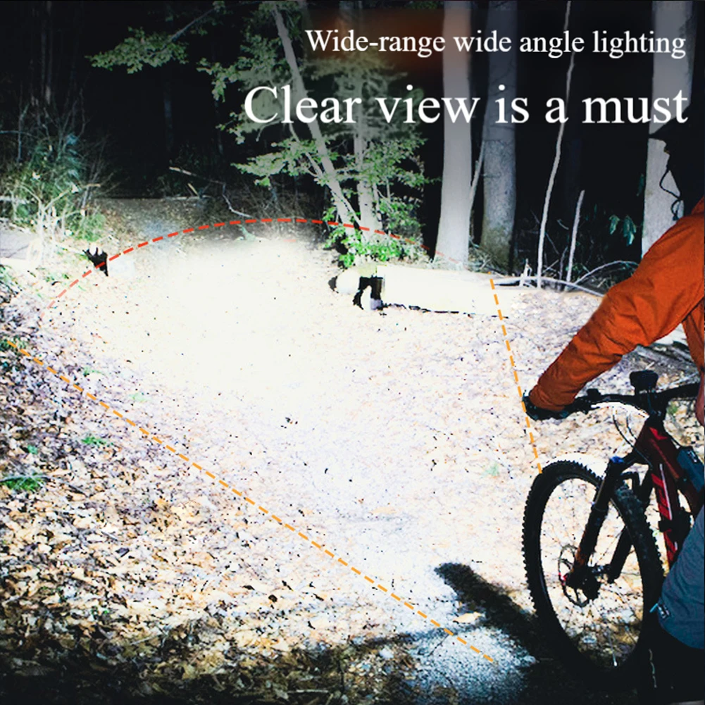 

LED Bicycle Front Light Super Bright Bicycle Light Waterproof Bike Safety Lamp Rechargeable 3 Level Dimmable Cycling Accessories