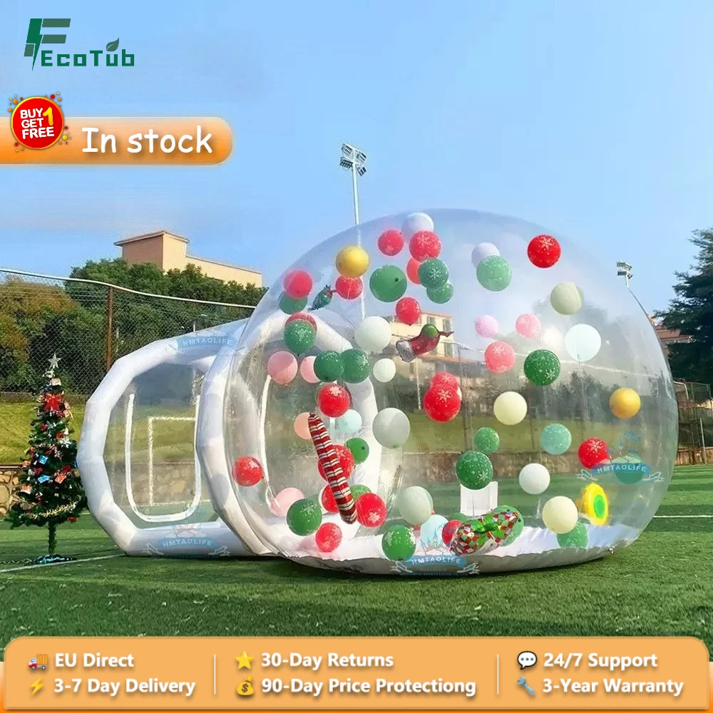 Maison à bulles transparente, fête pour enfants, fête d'anniversaire, décoration de mariage, tente gonflable transparente, stock UE, livraison