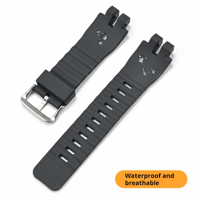 Resin Watch Band for Casio PROTREK PRG-300 PRW-3000/3100 PRW-6000/6100 Men Replacement Black Sport Rubber Strap Wrist Bracelet