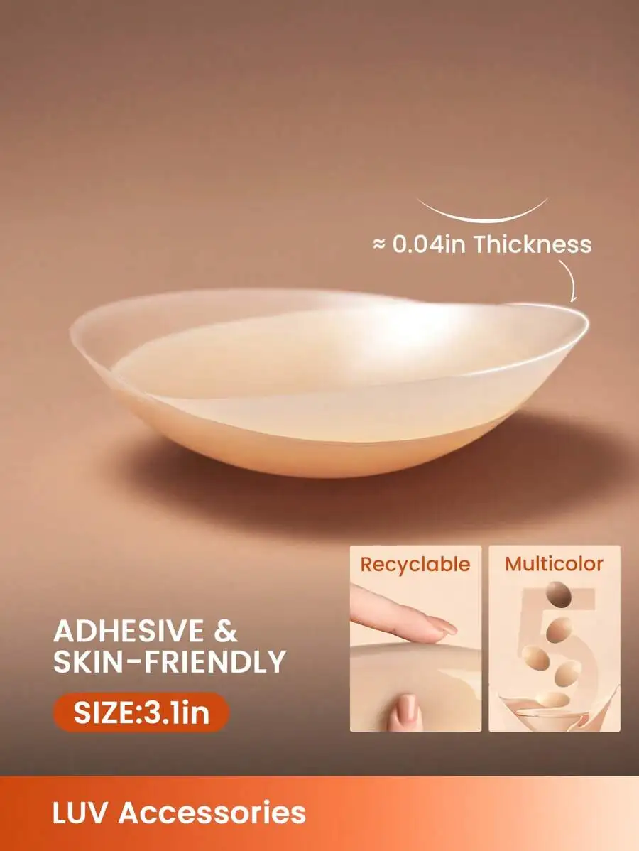 

Многоразовые силиконовые накладки на соски с клейкой основой – гипоаллергенные, 3,1 дюйма, толщина 0,04 дюйма