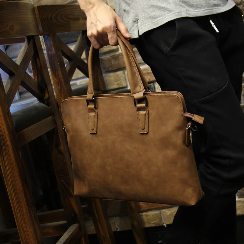 Marka Crazy horse skóra pu torby męskie vintage business skórzana teczka męska teczka mężczyźni torby podróżne tote torba na laptopa torba męska