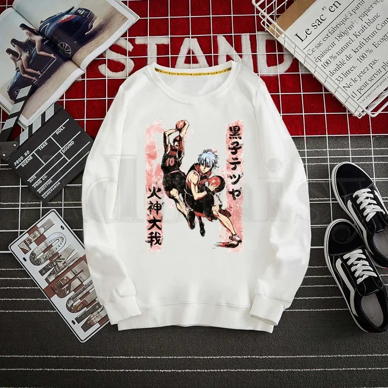 Anime Kuroko No Basket Kuroko Tetsuya Harajuku Hoodies Sweatshirt Print Trend Mens Clothes Hip-Hop Male Crewneck Hoodies Men