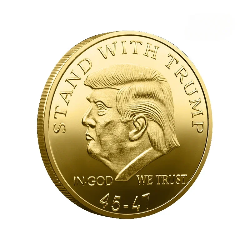 The U.S. 45th-47th Presidential Donald Trump Souvenir Coins Stand with Trump Commemorative Coin Medal Gift