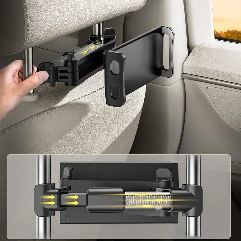 

Universal Telescopic Car Rear Pillow Phone Holder Tablet Rotating 360 Rotation Mini Tablet PC Auto Car Phone Holder Stand