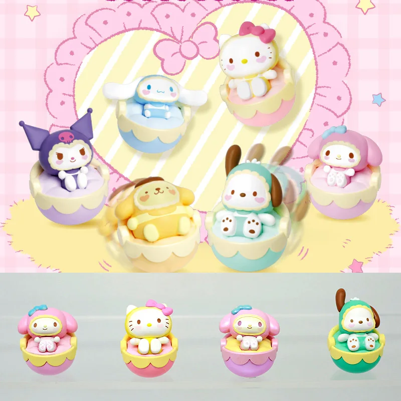 

Sanrio Mini Figures Wobbles Infants Cradle Series Blind Bags My Melody Kuromi Cinnamoroll Pochacco Hello Kitty Kids Gifts
